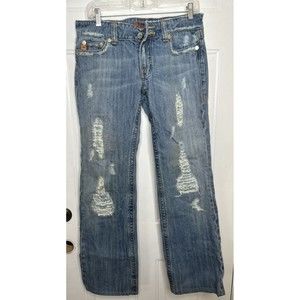 Miss Me jeans 29 distressed low-rise boot stretch tanya